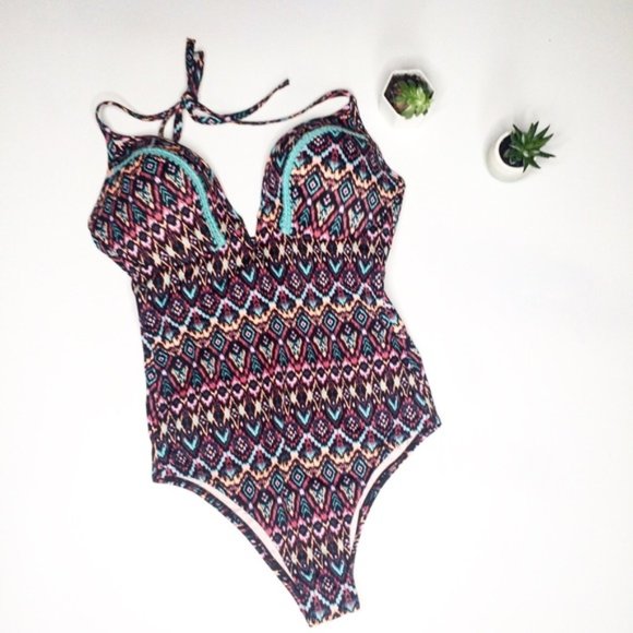 Shade & Shore Other - Shade & Shore 36D Tribal One Piece Swimsuit